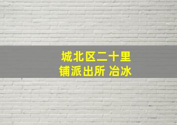 城北区二十里铺派出所 冶冰